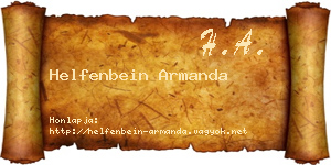 Helfenbein Armanda névjegykártya